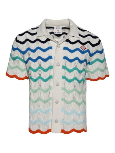 Casablanca Gradient Wave Shirt In White