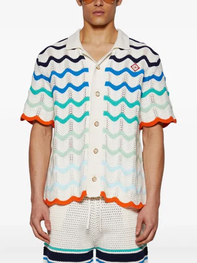 Casablanca Gradient Wave Shirt In White