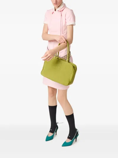 Miu Miu Suede Beau Bag In Green