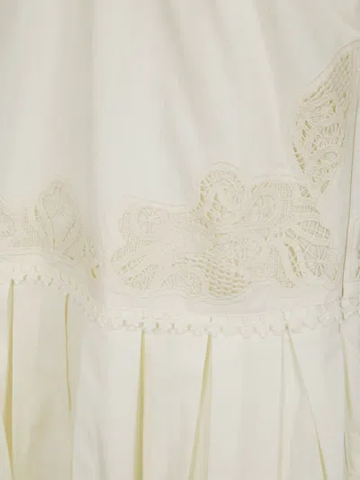 Twinset Twin-set Ivory Cotton Dresses In White