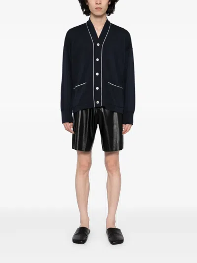 Bode Uniform Cardigan In Blau