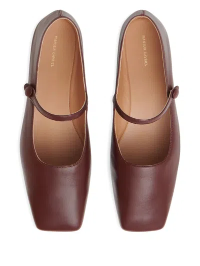 Mansur Gavriel Square Toe Mary Jane In Pomegranate