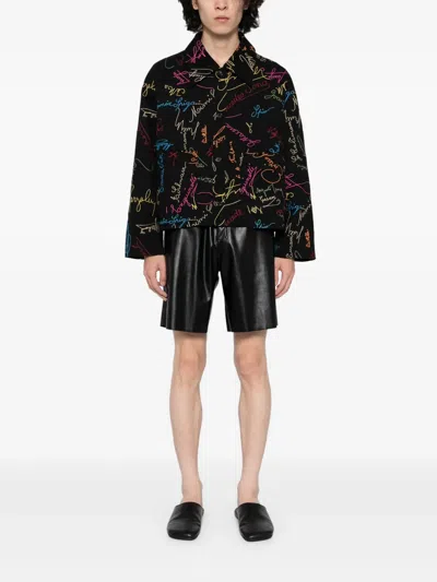 Bode Jacke Mit Print In Schwarz