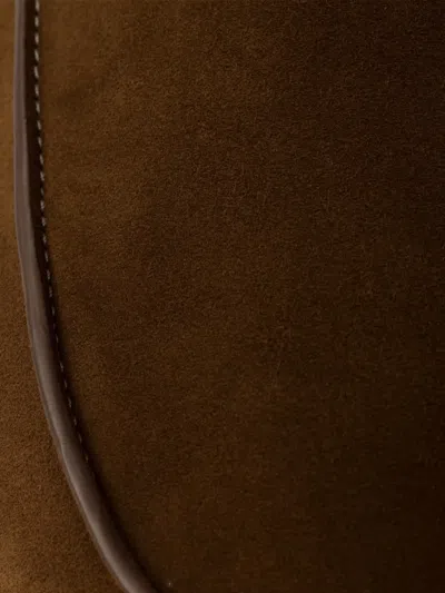 Prada Suede Slip-ons In Braun