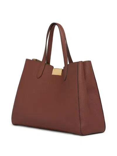 Marni Small Tote Bag Gold Hardware In Braun