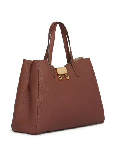 Marni Small Tote Bag Gold Hardware In Braun