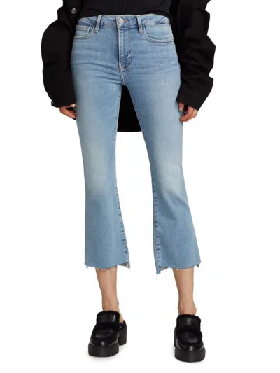 Frame The Vertical High Waist Ankle Relaxed Straight Leg Jeans In Blue