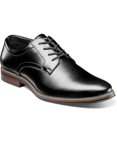 Nunn Bush Mens Lace Up Almond Toe Oxfords In Black