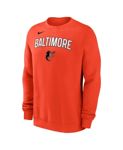 Nike Baltimore Orioles  Men's Mlb Pullover Crew In Orange