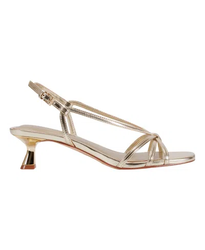 Marc Fisher Women's Raveny Strappy Kitten Heel Sandals In Gold