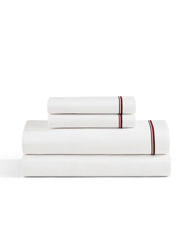 Tommy Hilfiger Printed 200-thread Count Cotton Percale 4-pc. Sheet Set, King In Global Stripe