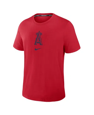 Nike Men's Red Los Angeles Angels Authentic Collection Early Work Tri-blend Performance T-shirt In Red