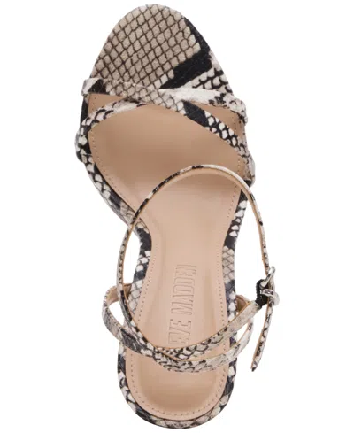 Steve Madden Ankle Strap Stiletto Sandal In Snake Multi
