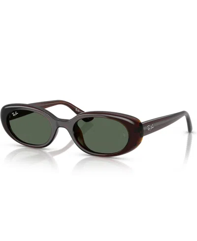 Ray Ban Unisex Standard Sunglasses, Rb4441d In Transparent Brown