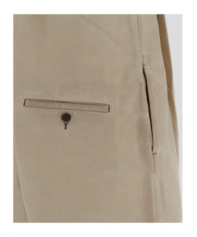 Uma Wang Pleated Overalls In Nude