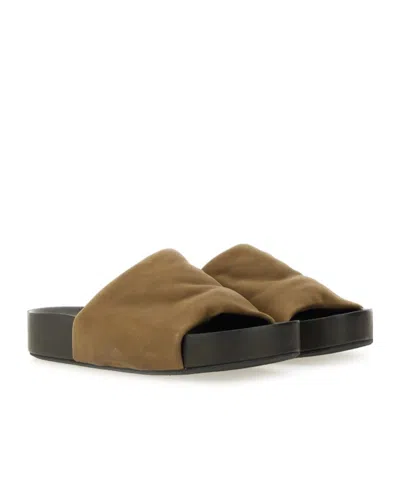 Uma Wang Leather Sandal In Multicolour