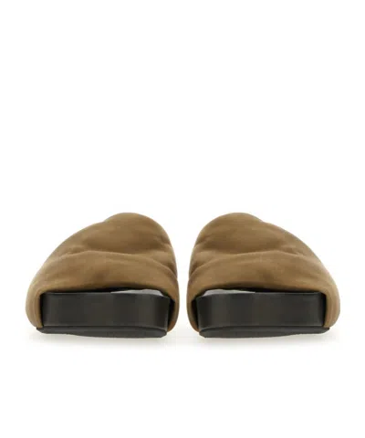 Uma Wang Leather Sandal In Multicolour