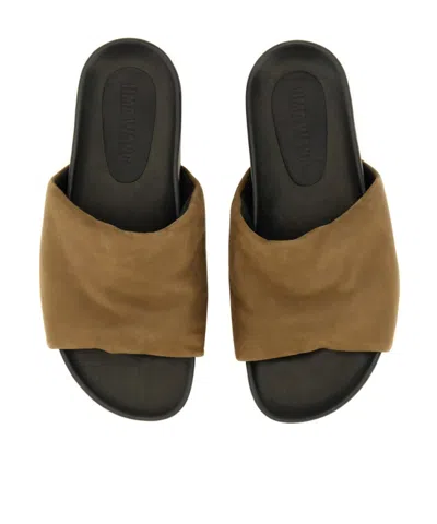 Uma Wang Leather Sandal In Multicolour