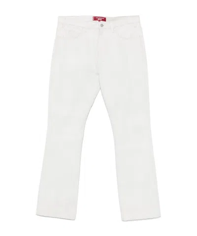 Junya Watanabe White Straight Fit Jeans In White