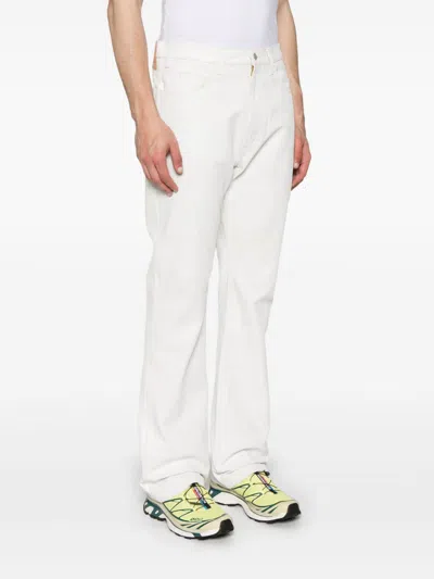 Junya Watanabe White Straight Fit Jeans In White