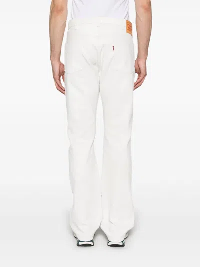Junya Watanabe White Straight Fit Jeans In White