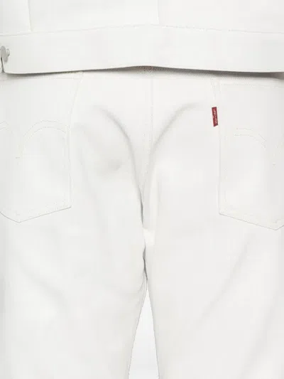 Junya Watanabe White Straight Fit Jeans In White