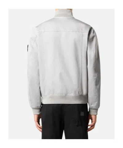 Stone Island Bomber Jacket In Pearl Grey