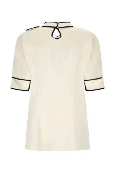 Jil Sander Swirl Embroidered Fitted Shirt In White