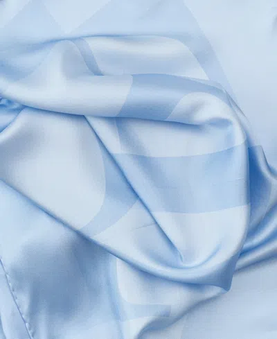 Ralph Lauren Printed Logo Square Scarf In Cornflower Blue