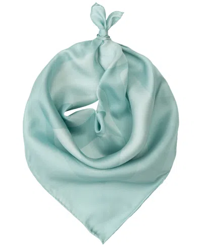Ralph Lauren Printed Logo Square Scarf In Pale Blue