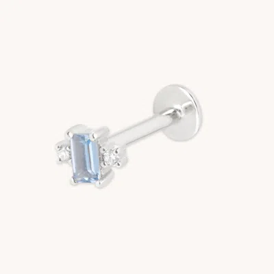 Astrid &amp; Miyu Lab Diamond &amp; Blue Spinel Cluster Piercing Stud