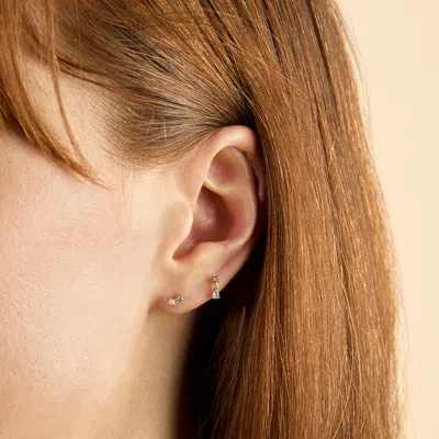 Astrid &amp; Miyu Lab Blue Spinel Charm Piercing Stud