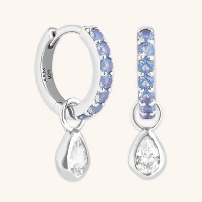 Astrid &amp; Miyu Opal &amp; Pear Charm Huggies