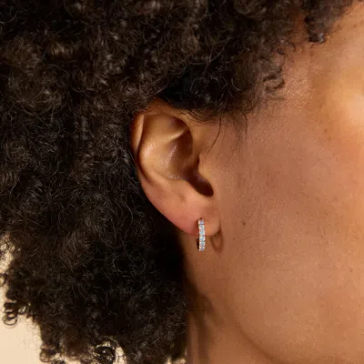 Astrid &amp; Miyu Opal &amp; Pear Charm Huggies