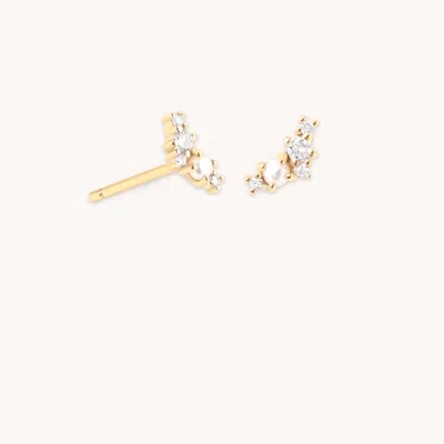 Astrid &amp; Miyu Lab Diamond &amp; Pearl Cluster Studs