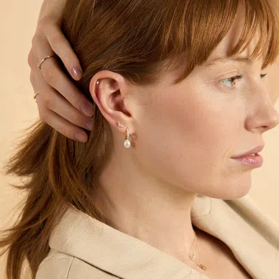 Astrid &amp; Miyu Lab Diamond &amp; Pearl Cluster Studs