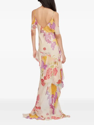 Donde Esteban X Valentino Cortazar Flores Maxi Dress In Neutrals
