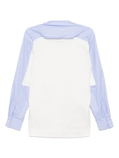 Litkovskaya Double Cotton Long-sleeved Top In White
