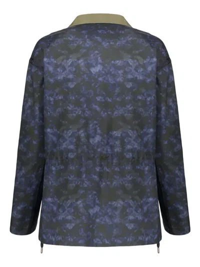 Moorer Button-front Cotton Jacket In Blue