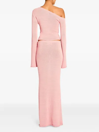 Ser.o.ya Kora Knit Maxi Skirt In Coral Blush