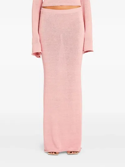 Ser.o.ya Kora Knit Maxi Skirt In Coral Blush