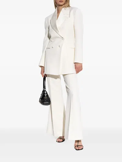 Givenchy White Wool Double Breasted Blazer In White