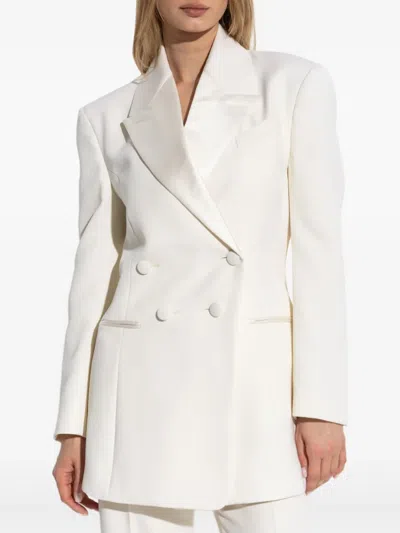 Givenchy White Wool Double Breasted Blazer In White