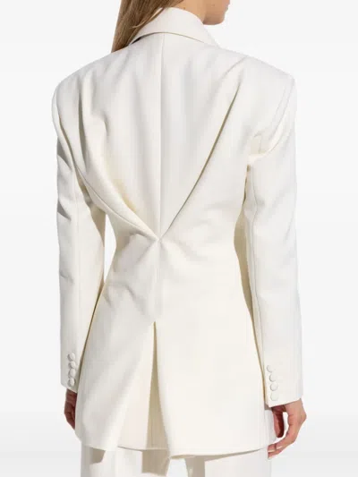 Givenchy White Wool Double Breasted Blazer In White