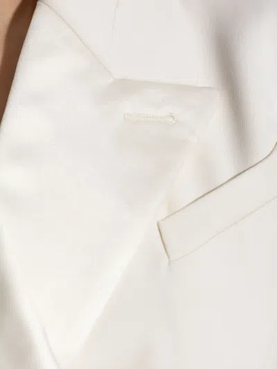 Givenchy White Wool Double Breasted Blazer In White