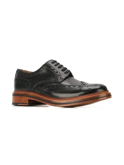 Grenson 'archie' Brogues - Black In Black