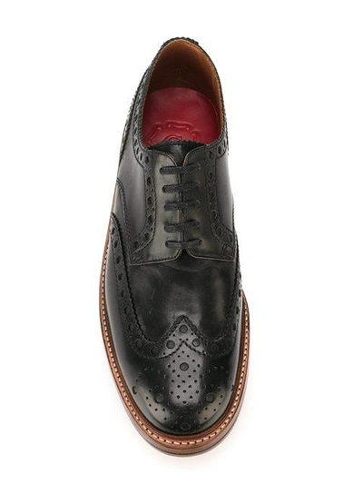 Grenson 'archie' Brogues - Black In Black