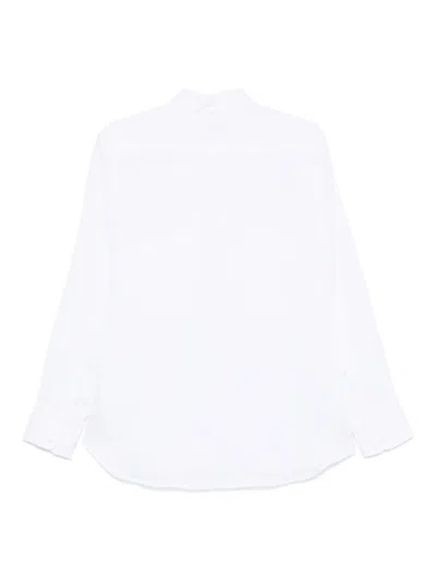 D4.0 Linen Polo Shirt In White