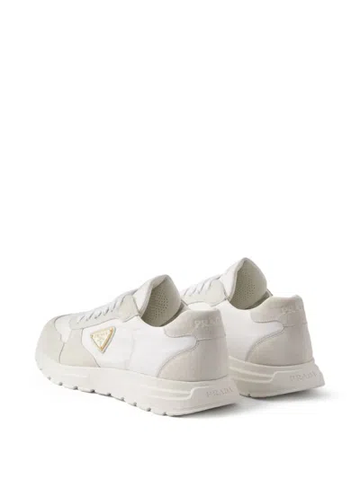 Prada Prax 2.0 Sneakers Mit Wildlederdetail In White