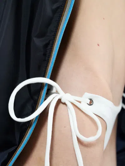 Prada Tie-side Bikini Bottoms In White